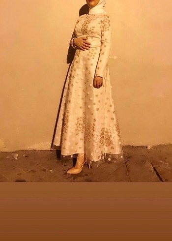Uzun pudra pembe Dresslove Abiye Elbise