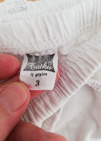 8 Yaş Beden beyaz Renk Beyaz Çocuk Atlet ve Külot Takımı