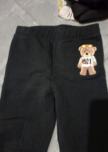 Kız Siyah Baskılı Sweatshirt ve Eşofman Takımı - Görsel 5