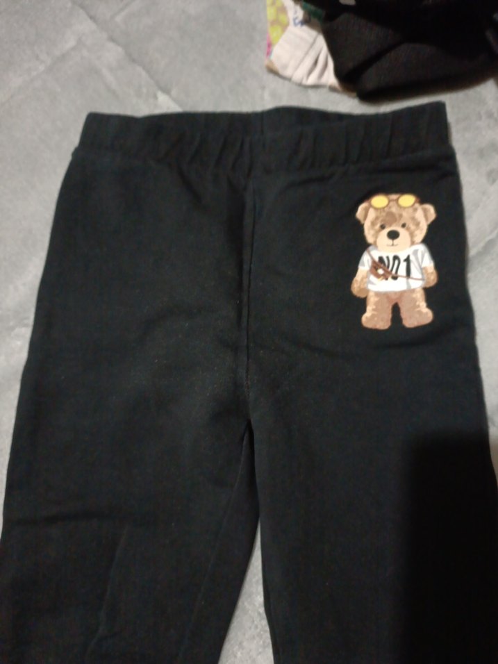 Kız Siyah Baskılı Sweatshirt ve Eşofman Takımı - Görsel 5