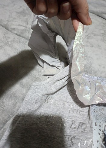 Gri Kız Çocuk Renkli Baskılı Askısız Tişört - Görsel 4