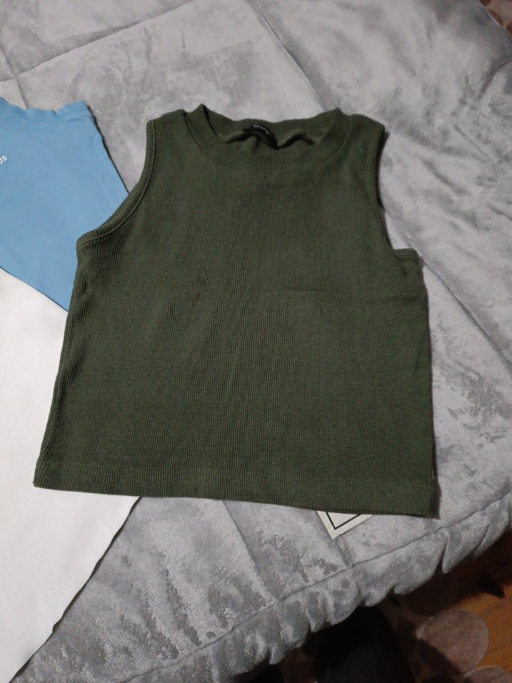 Kahverengi Kadın Atlet, Yüksek Yakalı, Pamuk - Görsel 4