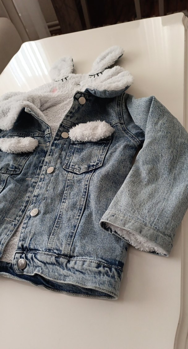 Kız Çocuk kot mont - Görsel 3