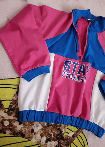 Renkli Fermuarlı Mini Sweatshirt - Görsel 2