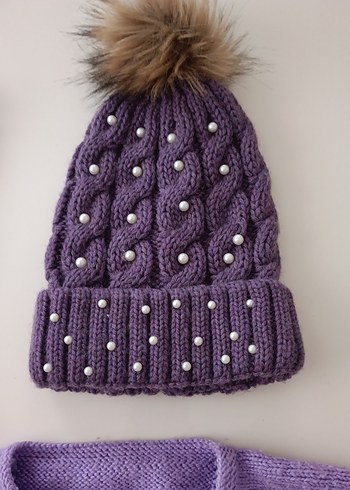 Kızlar için Mor Triko Hırka - Görsel 3