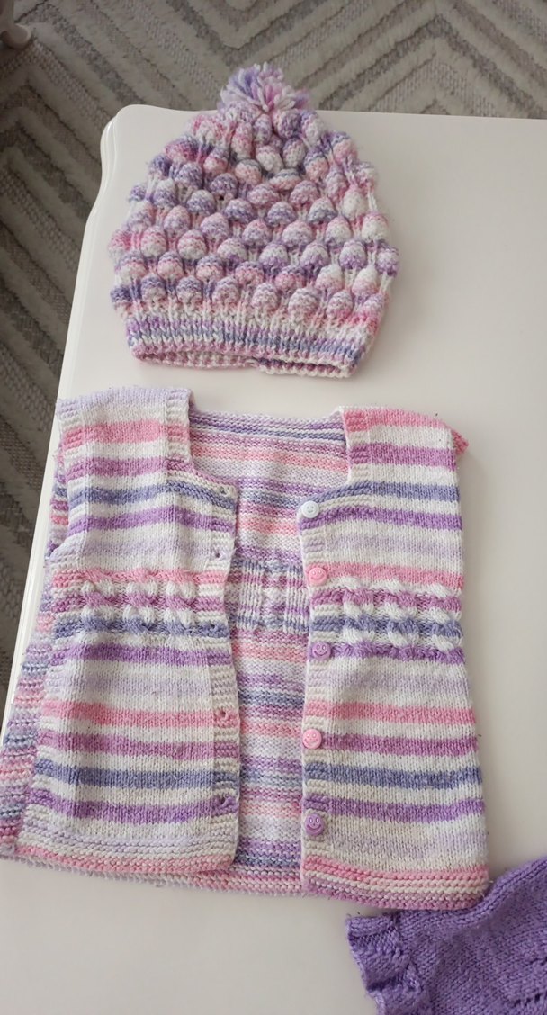 Kızlar için Mor Triko Hırka - Görsel 2