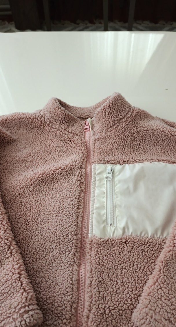 Kız Çocuk Pembe Fermuarlı Polar Ceket - Görsel 5