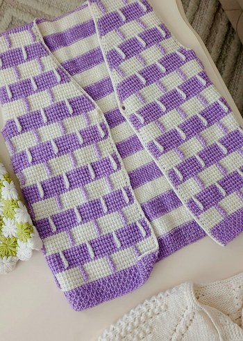 Kız Çocuk Kısa Kollu Örgü Hırkalar - Görsel 4