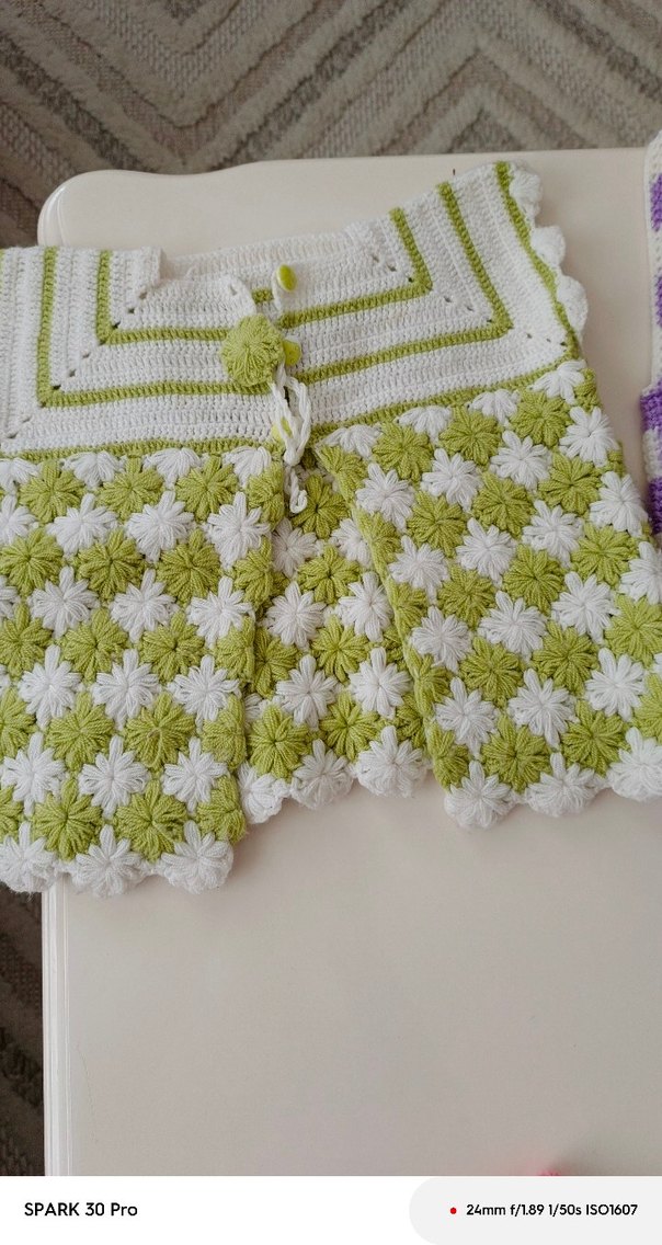 Kız Çocuk Kısa Kollu Örgü Hırkalar - Görsel 3