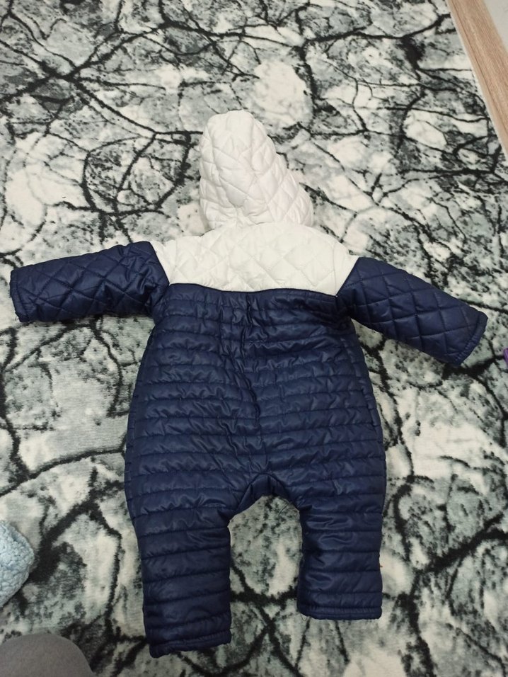 Koyu Mavi Nakışlı Bebek Tulum - Görsel 2