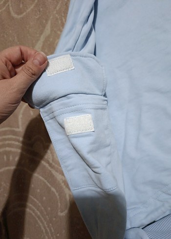 m Beden Mavi Kapüşonlu Kadın Sweatshirt