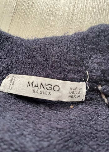 m Beden lacivert Renk Mango Kadın Mavi Renkli Triko Sweatshirt