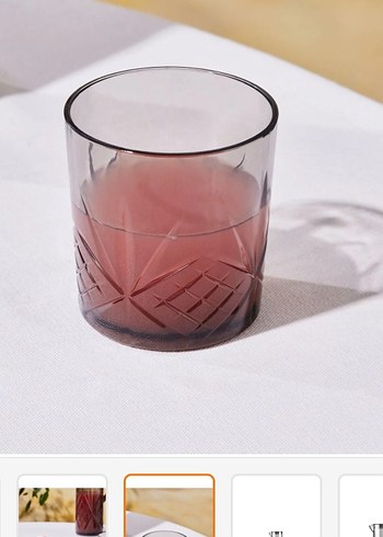 Bordo Desenli Cam Sürahi ve Bardak Seti - Görsel 4