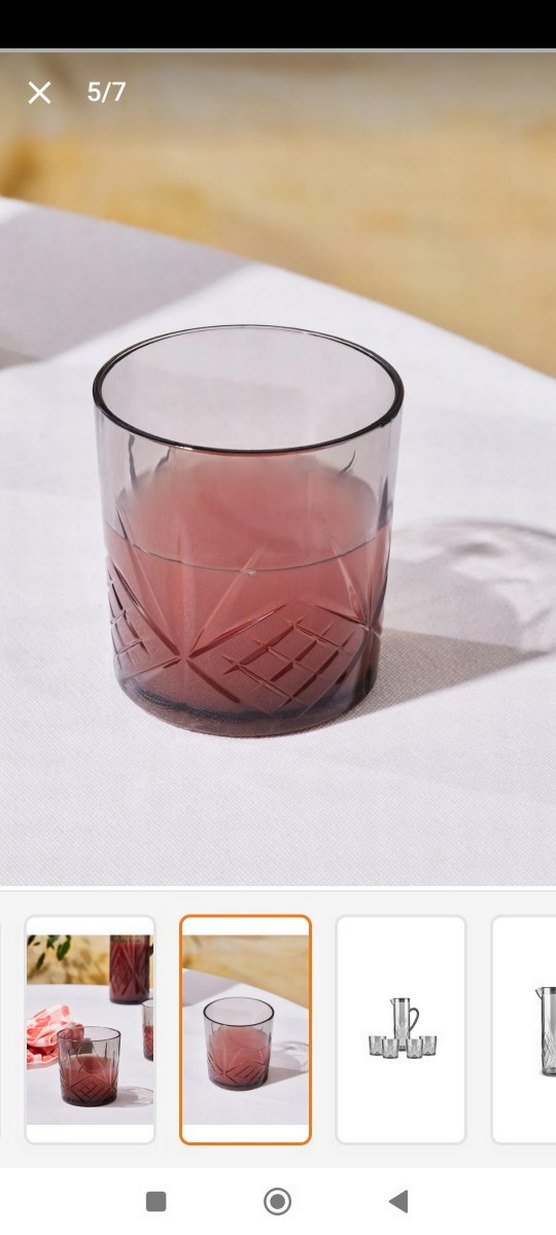 Bordo Desenli Cam Sürahi ve Bardak Seti - Görsel 4