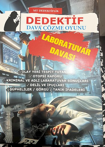 Dedektif Dava Çözme Oyunu - Laboratuvar Davası cinayet oyunu