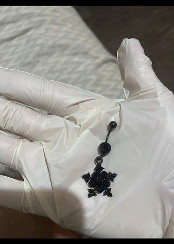 Kirmizi parlak Göbek Piercing dil dudak şeklinde göbek piercing - Görsel 2