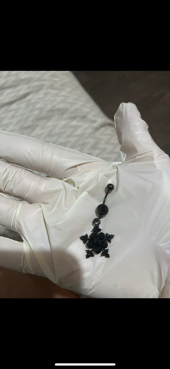 Kirmizi parlak Göbek Piercing dil dudak şeklinde göbek piercing - Görsel 2