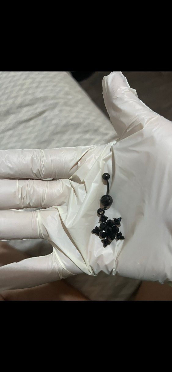 Kirmizi parlak Göbek Piercing dil dudak şeklinde göbek piercing - Görsel 3