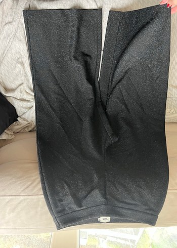 Siyah Kadın simli Kumaş Pantolon - Görsel 4