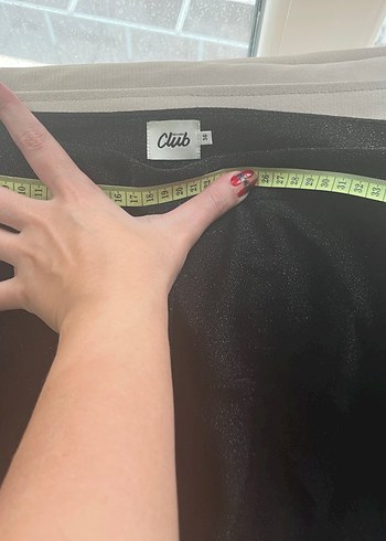 Siyah Kadın simli Kumaş Pantolon - Görsel 5