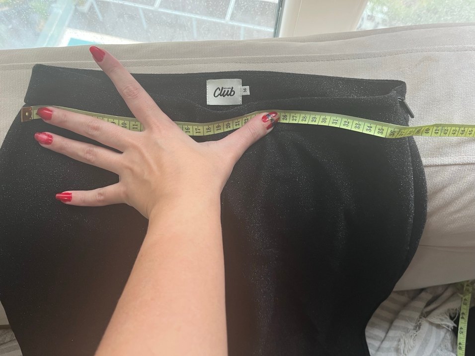 Siyah Kadın simli Kumaş Pantolon - Görsel 5