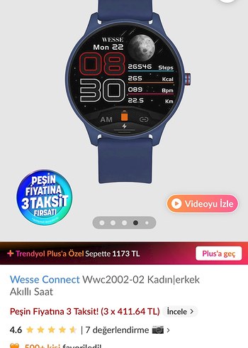 Wesse Connect Wwc2002-02 Akıllı Saat Mavi