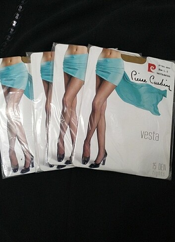 4 adet pierre cardin 3 beden ten rengi kilotlu çorap