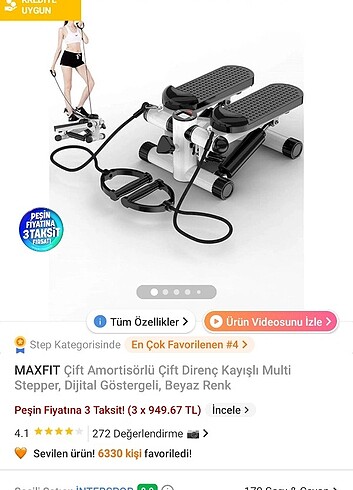  Maxfit Stepper çift amartisorlu 