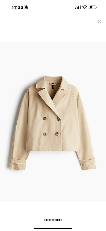H&M kısa Trençkot