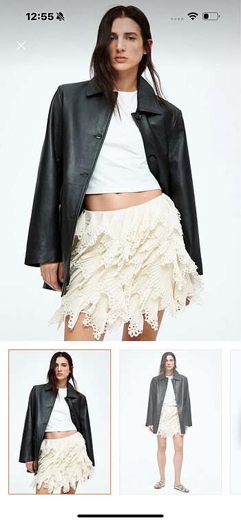 H&M H&M Fırfırlı Etek