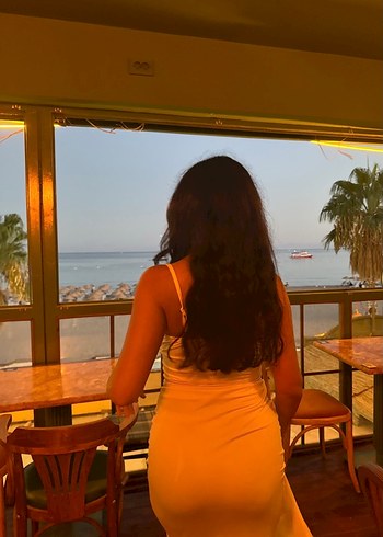 Beyaz Midi Drapeli Straplez Elbise - Görsel 2