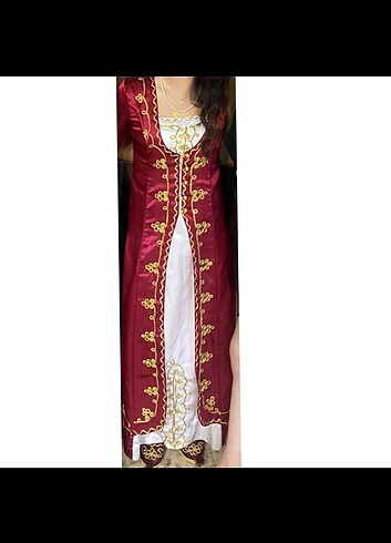 s Beden kırmızı Renk Bindallı/Kaftan