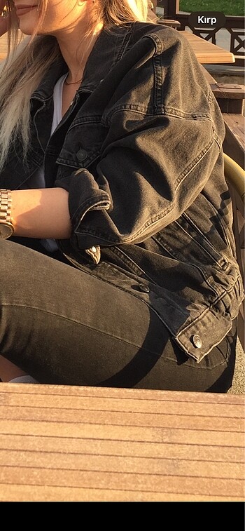 m Beden siyah Renk Kot ceket oversize