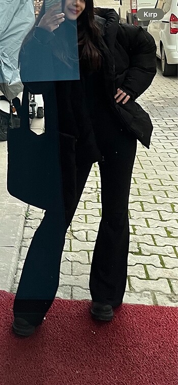 m Beden siyah Renk Siyah şişme mont