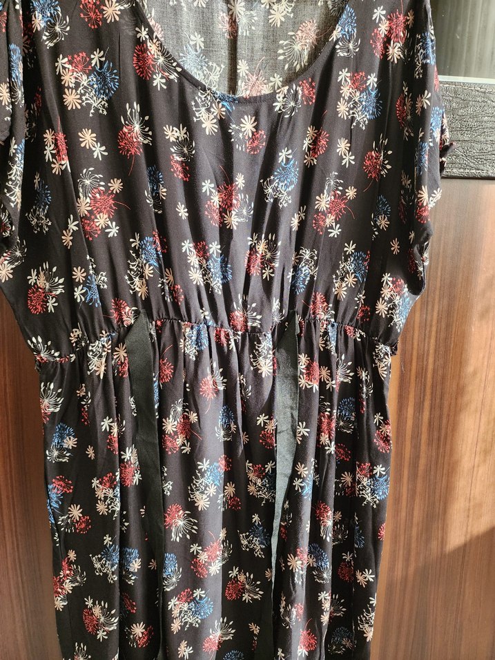 Bohem Çok Renkli Midi Elbise - Görsel 2