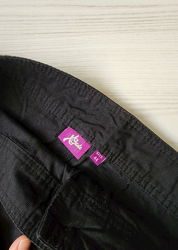 Siyah Pilili Midi Mini Kot Etek - Görsel 3