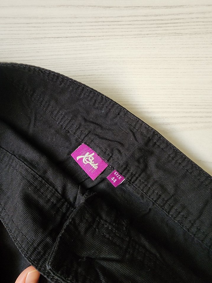 Siyah Pilili Midi Mini Kot Etek - Görsel 3