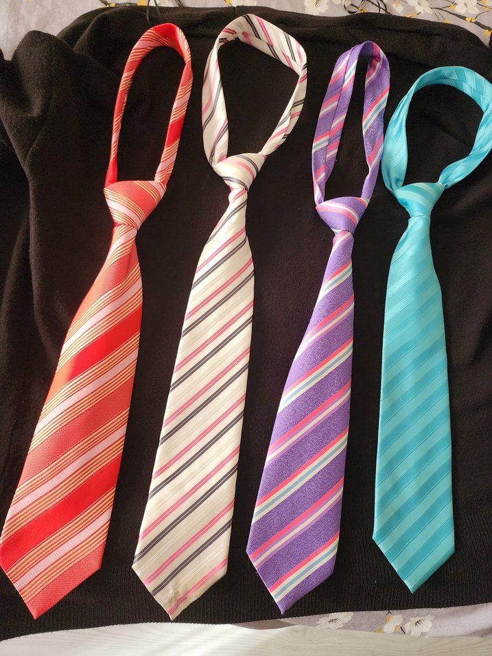 Renkli Çizgili Erkek Kravat Seti - Görsel 2
