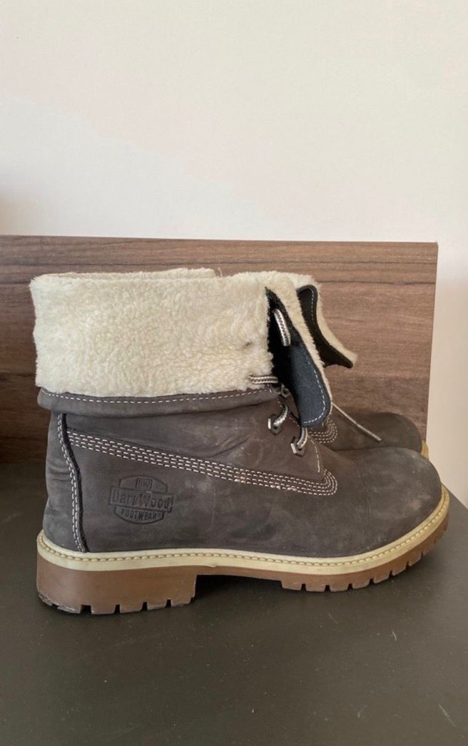 Süet Kadın Botlar Kürklü Dolgu Topuklu - Görsel 3