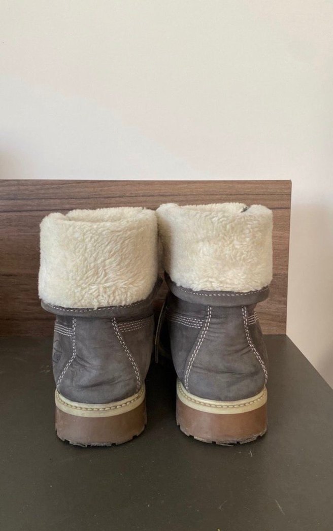 Süet Kadın Botlar Kürklü Dolgu Topuklu - Görsel 4