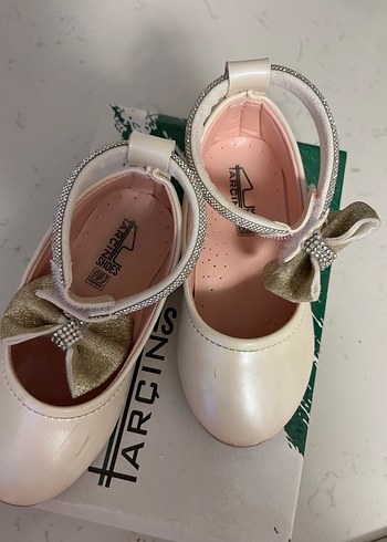 Kız Çocuk Beyaz Tokalı Babet Ayakkabı - Görsel 5