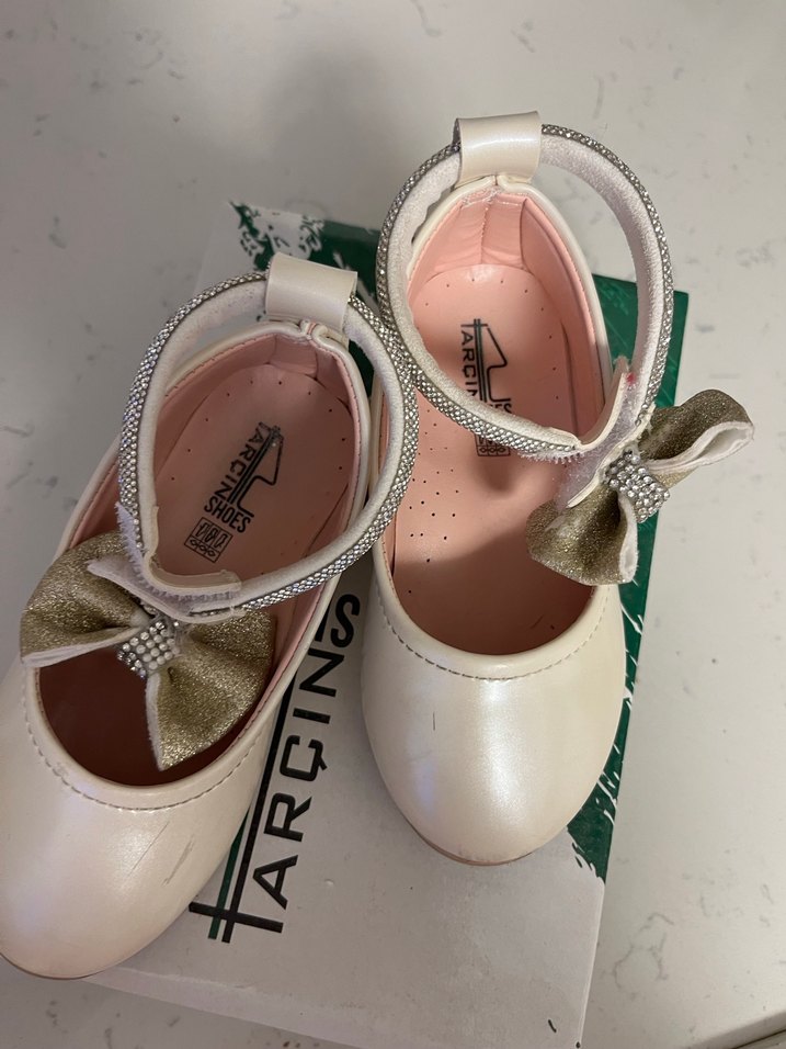 Kız Çocuk Beyaz Tokalı Babet Ayakkabı - Görsel 5