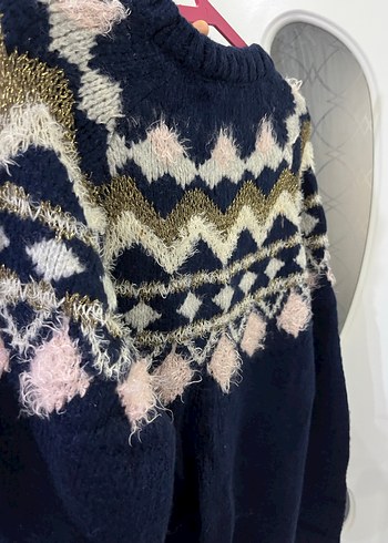 Bohem Desenli Kadın Triko Kazak - Görsel 6