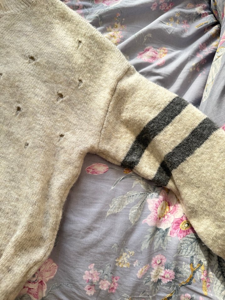 Gri Örgü Kadın Kazak - Görsel 3