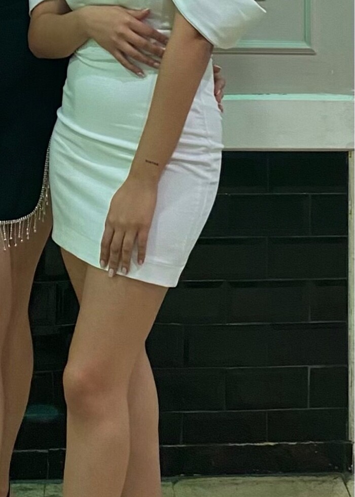 beyaz mini elbise - Görsel 2