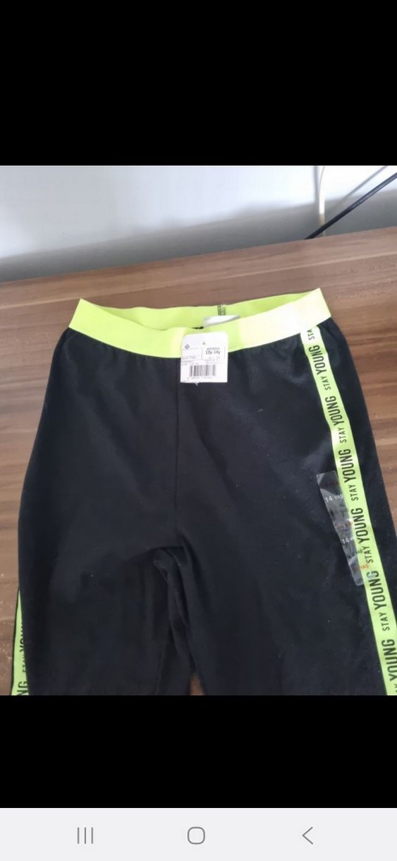 Lcw kız çocuk Siyah Neon Şeritli Kadın Tayt - Görsel 4