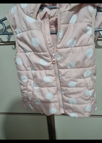 Defacto Kız Çocuk Pembe Puantiyeli Yelek - Görsel 6