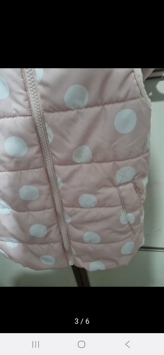 Defacto Kız Çocuk Pembe Puantiyeli Yelek - Görsel 3