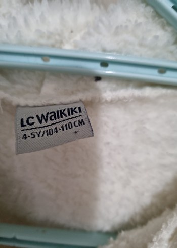 Lcw kız çocuk Beyaz Peluş Kapüşonlu Kız Yeleği - Görsel 2