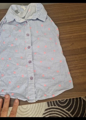 Kız Çocuk Gri Pamuklu Kolsuz Gömlek - Görsel 4